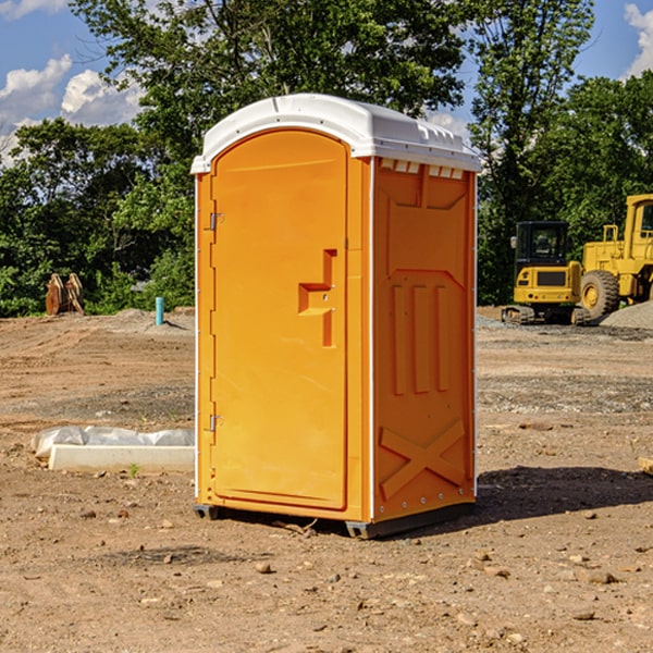 do you offer hand sanitizer dispensers inside the portable restrooms in Goodwater